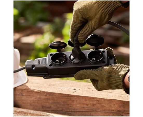 Штепсельная трехместная розетка REXANT влагозащищенная, с/з, 16 А, IP54 каучук 111-113 – изображение 9