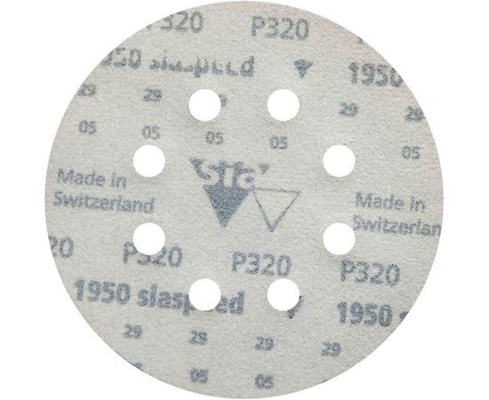 Круг шлифовальный на липучке siaspeed 1950 (5+1 шт; 125 мм; 8 отверстий; P320) sia Abrasives ss6-125-8-320 – изображение 2