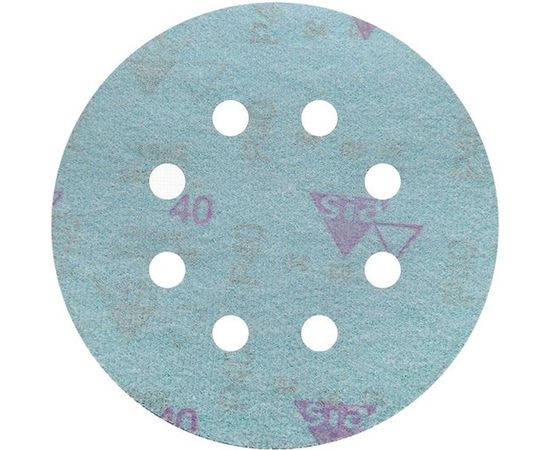 Круг шлифовальный на липучке siaflex 1948 (5+1 шт; 125 мм; 8 отверстий; P40) sia Abrasives sf6-125-8-040 – изображение 3