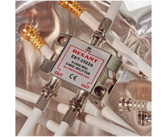 Делитель REXANT ТВ х 2 под F разъём 5-2500 МГц СПУТНИК 05-6201 – изображение 10