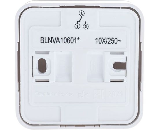 1-клавишный переключатель Schneider Electric BLANCA открытой установки, 10А, 250B, белый BLNVA106011 – изображение 4