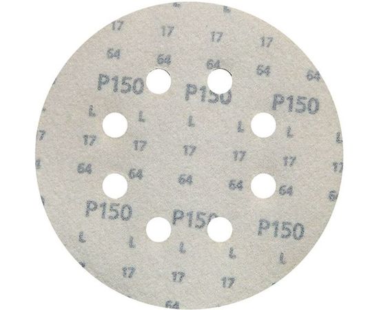 Круг шлифовальный на липучке siaone 1944 (5+1 шт; 125 мм; 8 отверстий; P150) sia Abrasives so6-125-8-150 – изображение 3