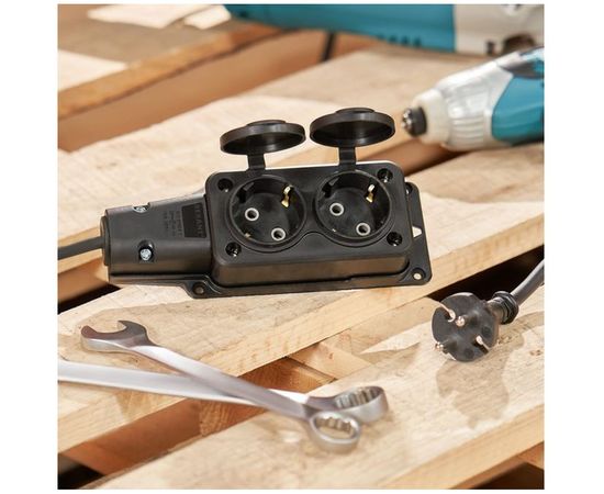 Штепсельная двухместная розетка REXANT влагозащищенная, с/з, 16 А, IP54 каучук 111-112 – изображение 8