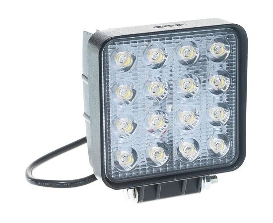 Светодиодная фара SKYWAY OFF ROAD квадратная 12V/24V 48W 6000К 16 диодов, дальний свет S07201015 – изображение 2