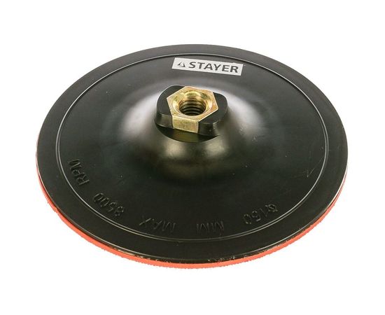 Тарелка опорная пластиковая для УШМ, на липучке, 150 мм, М14 STAYER MASTER 35742-150 – изображение 3