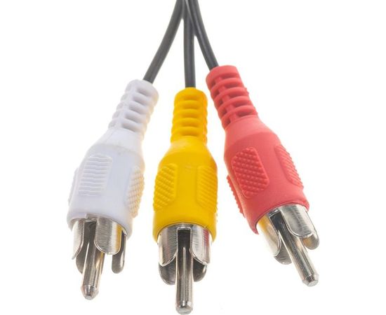 Шнур REXANT 3 RCA - 3 RCA, длина 1.5 метра, черный 17-0202 – изображение 5