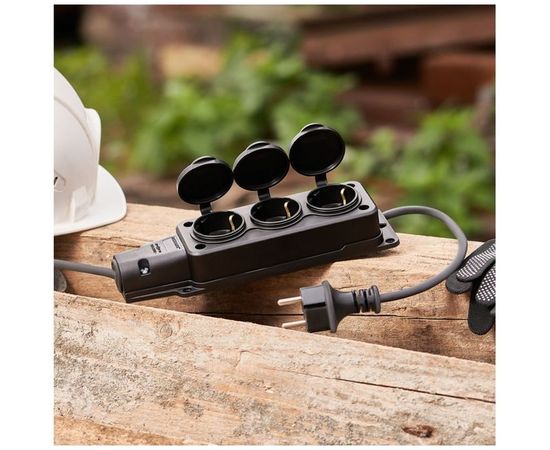 Штепсельная трехместная розетка REXANT влагозащищенная, с/з, 16 А, IP54 каучук 111-113 – изображение 6