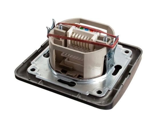 Компьютерная розетка Smartbuy RJ45 1-местная черная Марс SBE-02b-S1-RJ – изображение 2