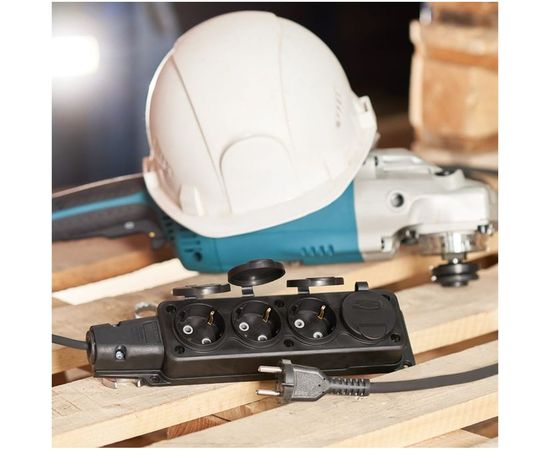 Штепсельная четырехместная влагозащищенная розетка REXANT с/з, 16 А, IP54 каучук 111-114 – изображение 11