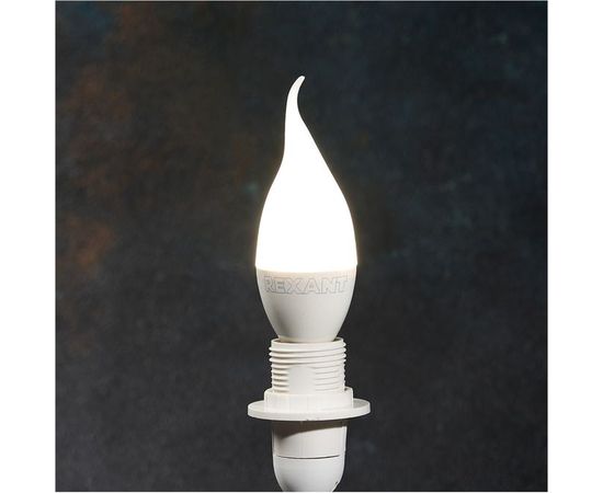 Светодиодная лампа REXANT Свеча на ветру 7,5Вт E14 713лм 4000K нейтральный свет 604-046 – изображение 4