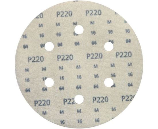 Круг шлифовальный на липучке siaone 1944 (5+1 шт; 150 мм; 6 отверстий; P220) sia Abrasives so6-150-6-220 – изображение 4