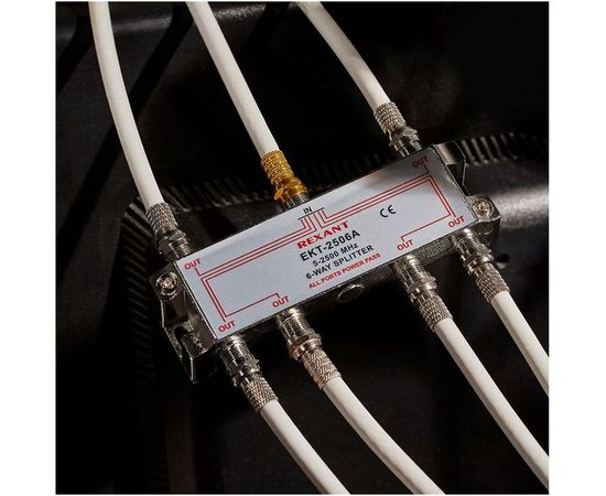 Делитель REXANT ТВ х 6 под F разъём 5-2500 МГц СПУТНИК 05-6204 – изображение 8