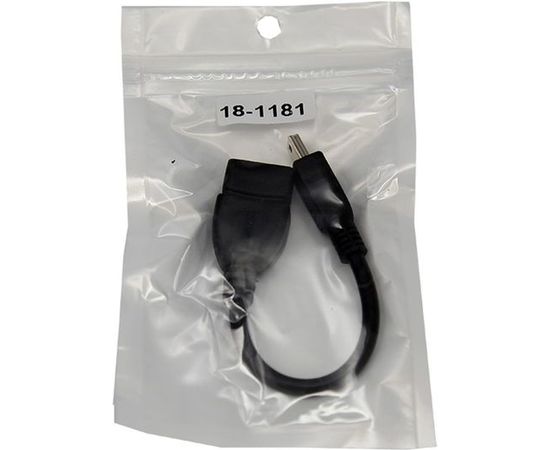 USB кабель REXANT OTG mini USB на USB шнур 0.15M черный 18-1181 – изображение 2