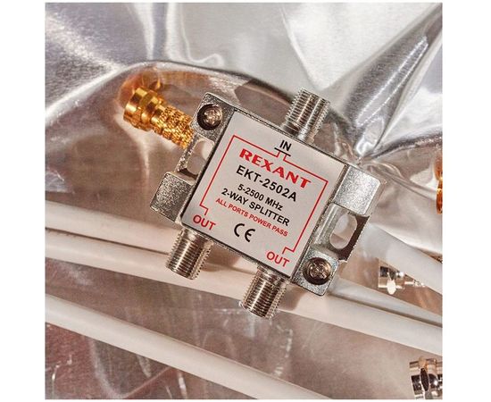 Делитель REXANT ТВ х 2 под F разъём 5-2500 МГц СПУТНИК 05-6201 – изображение 8