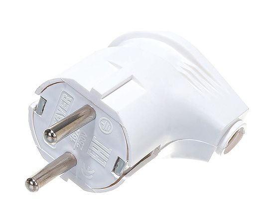 Электрическая вилка Stayer MASTER, с заземлением, угловая, 16А/220В, белая 55161-W – изображение 4