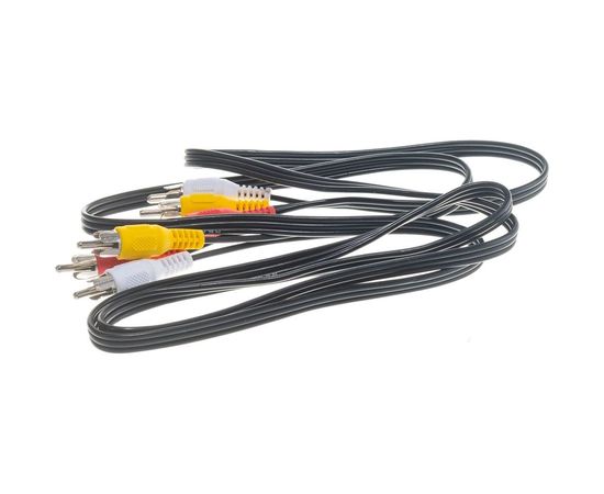 Шнур REXANT 3 RCA - 3 RCA, длина 1.5 метра, черный 17-0202 – изображение 4