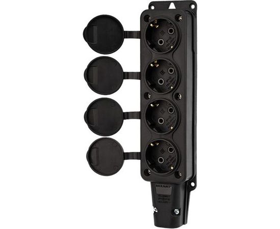 Штепсельная четырехместная влагозащищенная розетка REXANT с/з, 16 А, IP54 каучук 111-114 – изображение 9