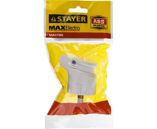 Электрическая вилка Stayer MASTER, с заземлением, угловая, 16А/220В, белая 55161-W – изображение 2