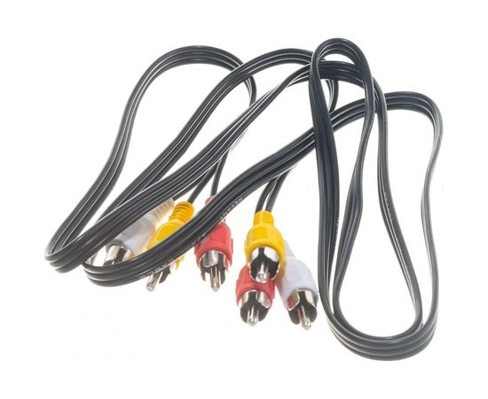 Шнур REXANT 3 RCA - 3 RCA, длина 1.5 метра, черный 17-0202 – изображение 2