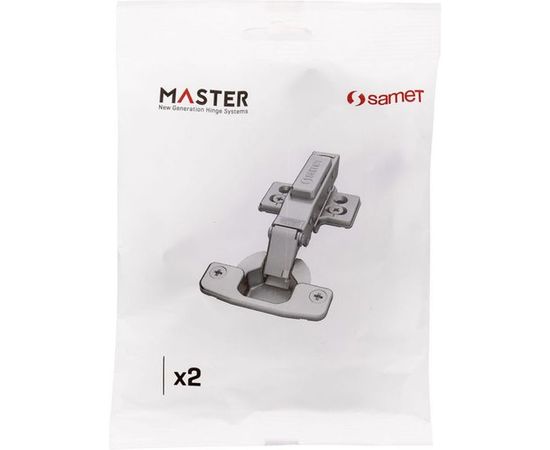 Петля со встроенным доводчиком SAMET MASTER, изгиб 18 мм, 48AX, Ni, 2 шт. СТ-00001266 – изображение 8