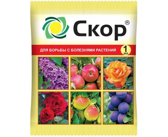 Фунгицид для защиты плодовых культур от комплекса болезней Скор 1 мл Ваше Хозяйство 4680028944836 