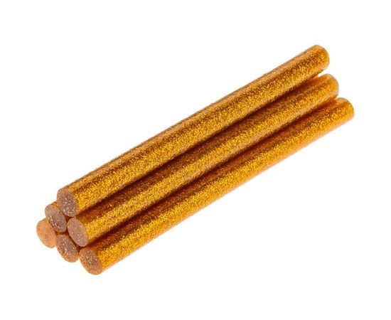 Стержни клеевые (6 шт; 8x100 мм; золотые с блестками) TOPEX 42E181 