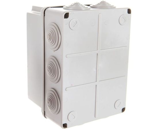 Распаячная коробка с крышкой ОП 190х140х120мм, IP55, 10 гермовводов, TDM SQ1401-1246 