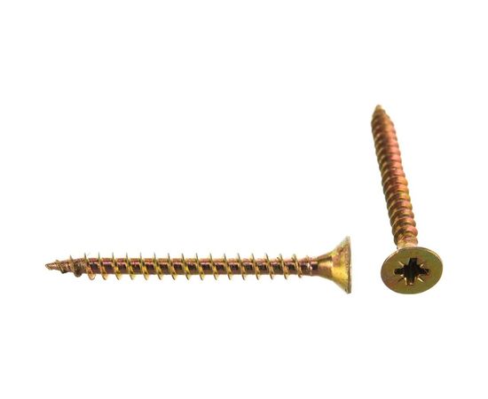 Универсальный саморез Tech-Krep 45х4,5 мм 200 шт желтый, коробка с окном 102255 