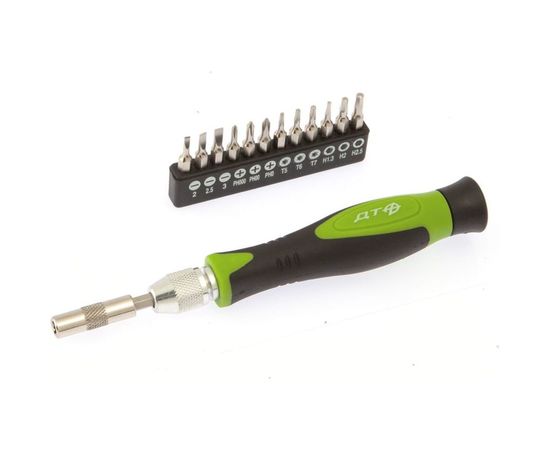 Цанговая отвёртка для точных работ с битами Дело Техники 1/8, 14 предметов 786114 