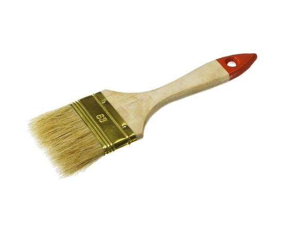 Плоская кисть, светлая щетина, деревянная ручка, 63мм Зубр УНИВЕРСАЛ-ОПТИМА 01099-063_z01 