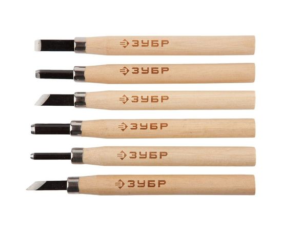 Резцы фигурные профессиональные Эксперт 6 шт Зубр 18375-H6 