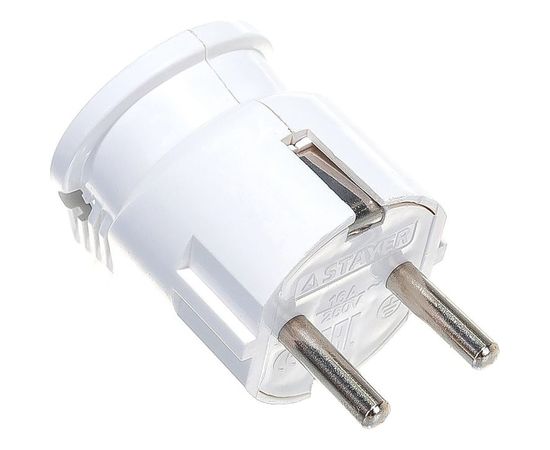 Электрическая вилка Stayer MASTER, с заземлением, угловая, 16А/220В, белая 55161-W – изображение 6