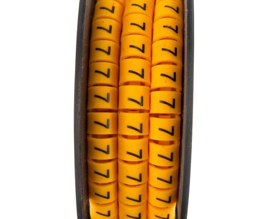 Кабель-маркер STEKKER 7 для провода сеч.6мм, желтый, CBMR60-7 39130 – изображение 4