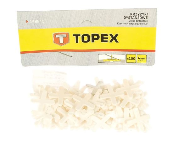 Крестики дистанционные (100 шт; 4 мм) TOPEX 16B540 – изображение 2