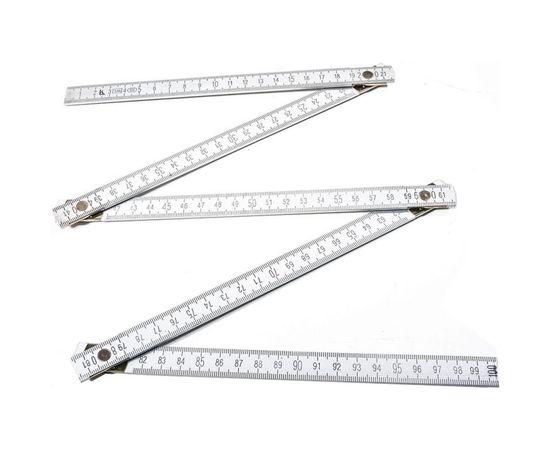Метр складной, длина 1 м, алюминий 1 кл. точности КАЛИБРОН 116533 – изображение 3