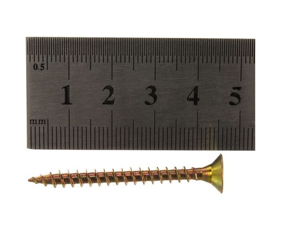 Универсальный саморез Tech-Krep 45х4,5 мм 200 шт желтый, коробка с окном 102255 – изображение 4