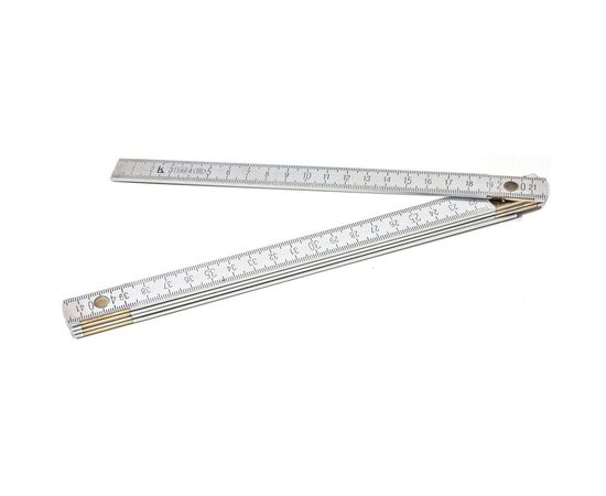 Метр складной, длина 1 м, алюминий 1 кл. точности КАЛИБРОН 116533 – изображение 2