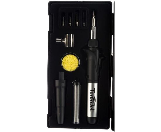 Газовый паяльник с пъезоподжигом в наборе Turbojet TJ150-B – изображение 2