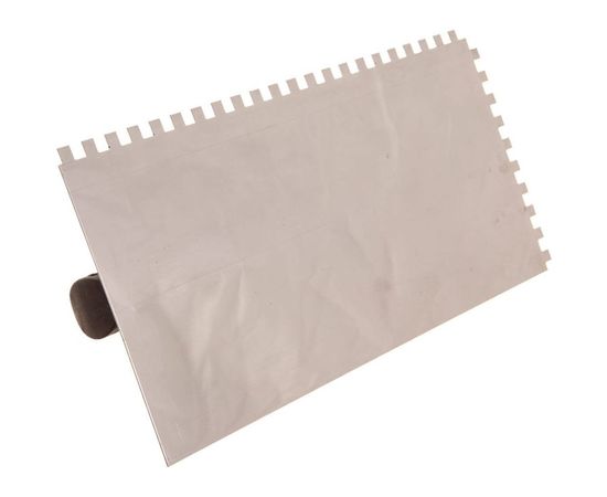 Гладилка Мастер Зубр 130x270 мм, 6x6 мм, штукатурная зубчатая нержавеющая с пластиковой ручкой 08042-06 – изображение 3