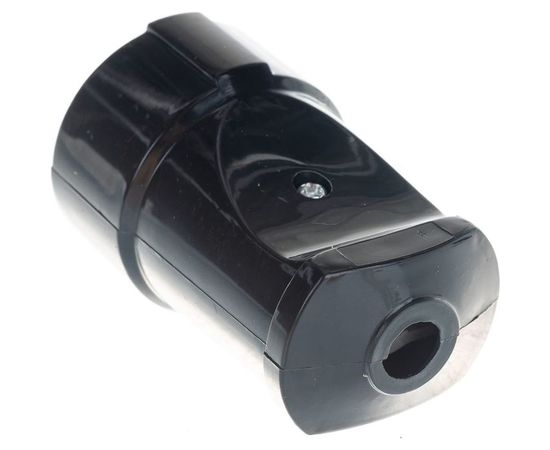 Переносная одноместная розетка STEKKER с заземляющим контактом, пластик 250В, 16А, IP20, черная 32854 – изображение 2