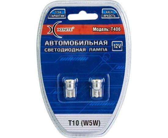 Автомобильная лампа XENITE T 406, 12V/Т10, W5, 2 шт. 1009278 – изображение 2
