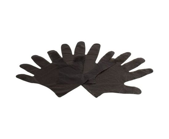 Полиэтиленовые перчатки ЛАЙМА, комплект 50 пар, черные, размер L, 8 микрон, 606882 – изображение 2