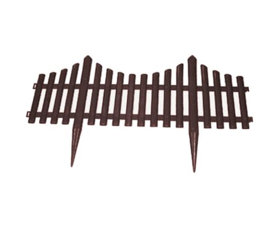Заборчик Дачная мозаика Модерн декоративный темно-коричневый штакетник 10608 