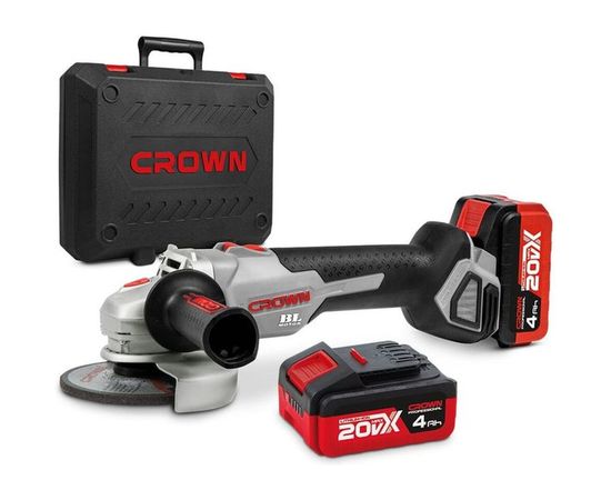 Аккумуляторная углошлифовальная машина CROWN CT23001-125HX-4 BMC 