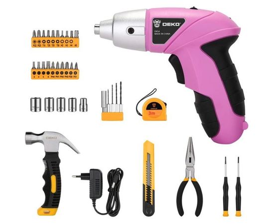 Аккумуляторная отвертка DEKO DKS4 и набор 36 Tools Kit 063-4109 