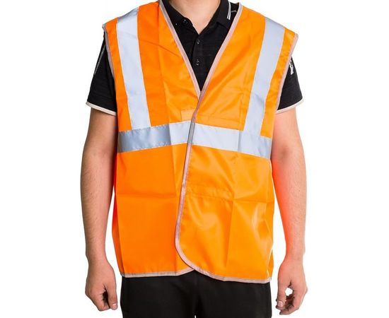 Сигнальный жилет СИБРТЕХ оранжевый, XXL 89514 – изображение 2