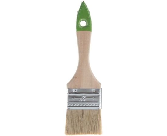 Плоская кисть, 50 мм натуральная щетина, деревянная ручка СИБРТЕХ 82263 – изображение 4