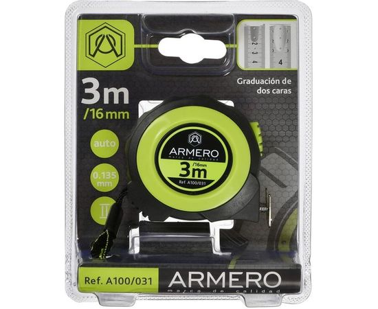 Рулетка с автоблокировкой, 3м/16мм, магнит, нейлон ARMERO A100/031 – изображение 4