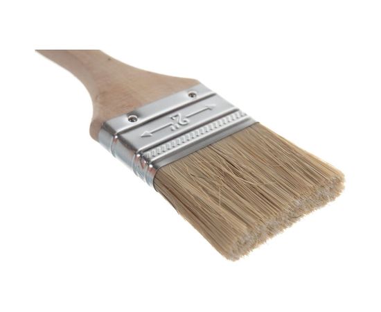 Плоская кисть, 50 мм натуральная щетина, деревянная ручка СИБРТЕХ 82263 – изображение 3