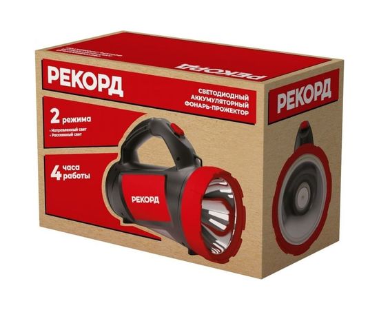 Аккумуляторный светодиодный фонарь-прожектор РЕКОРД PB-2600 24286 – изображение 2